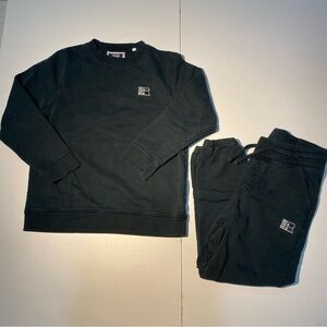 Kith Black Crewneck Sweatshirt and Joggers Set